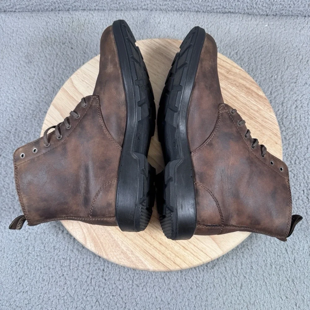 Blundstone 1930 Men Size 10 US 9 AU/UK Rustic Brown Leather Lace Up Ankle Boots